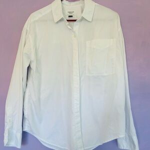 Women’s White American Eagle Button-Up Shirt